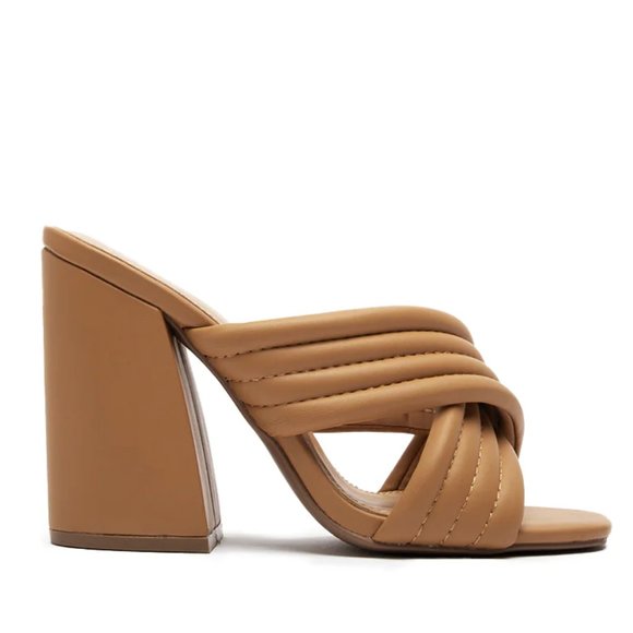 Qupid Cage-79 Caramel Heel - Picture 2 of 2